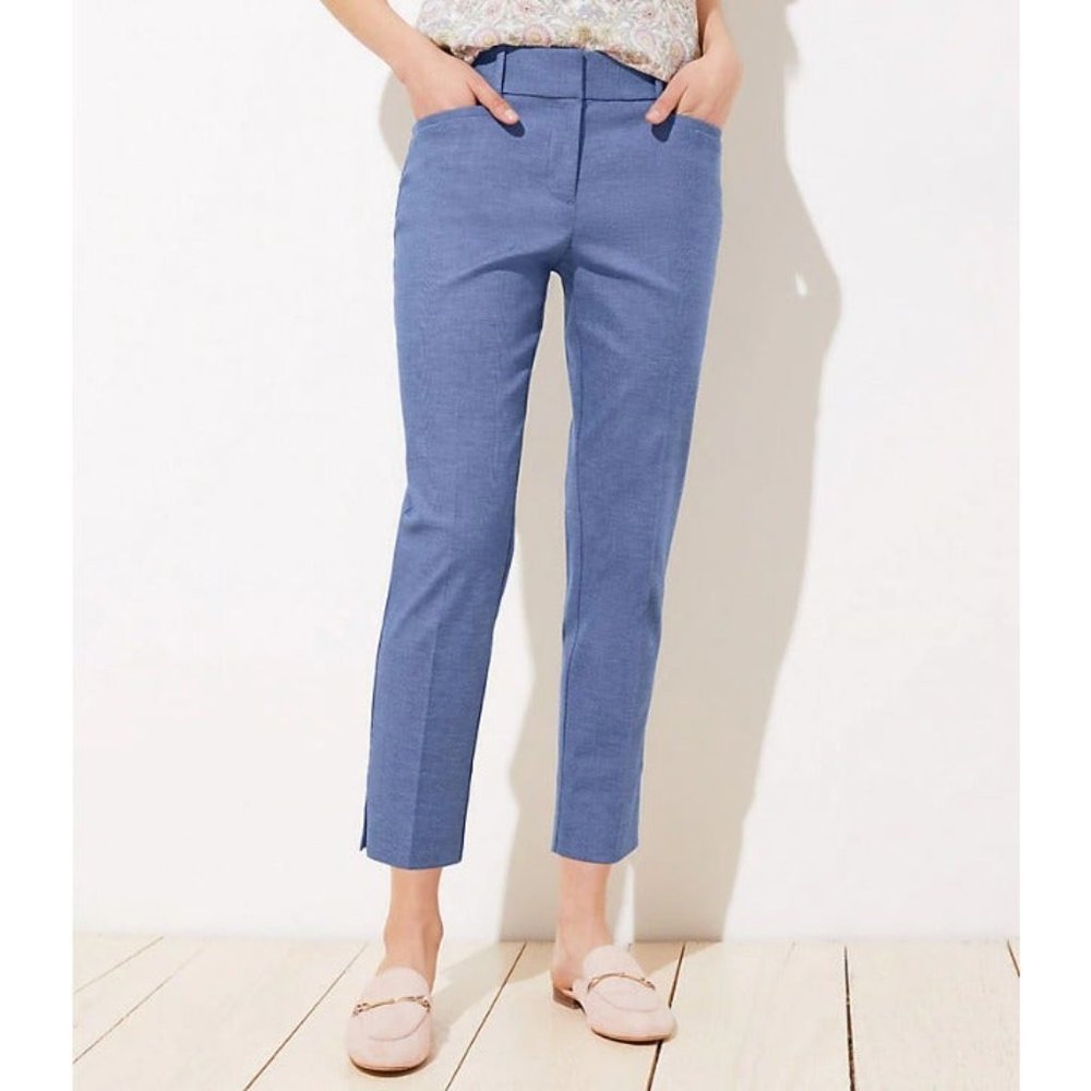 LOFT Chambray Riviera Pants - Curvy